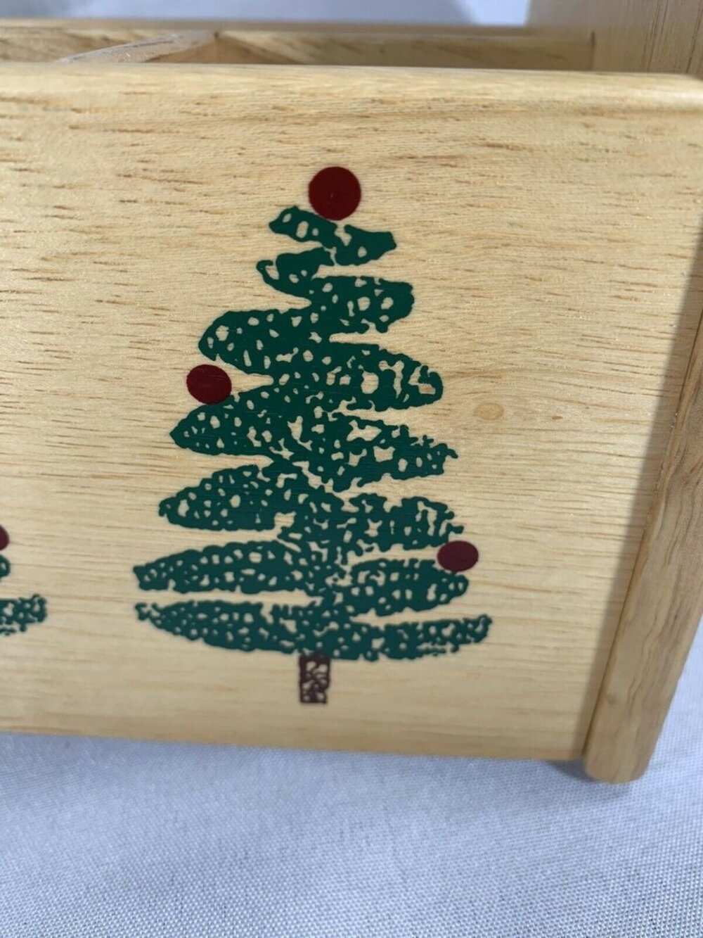 Furio Wood Flatware Napkin Caddy 9" Christmas Tree Winsome Wood Beechwood - Picture 7 of 8